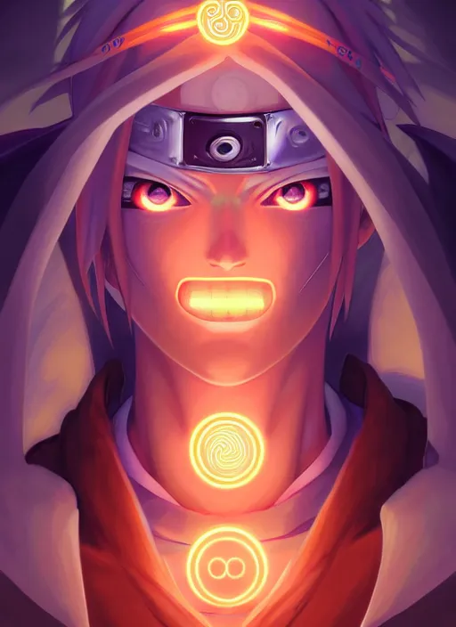 Image similar to symmetry!! naruto, naruto anime, glowing lights!! intricate, elegant, highly detailed, digital painting, artstation, concept art, smooth, sharp focus, illustration, art by artgerm and greg rutkowski and alphonse mucha