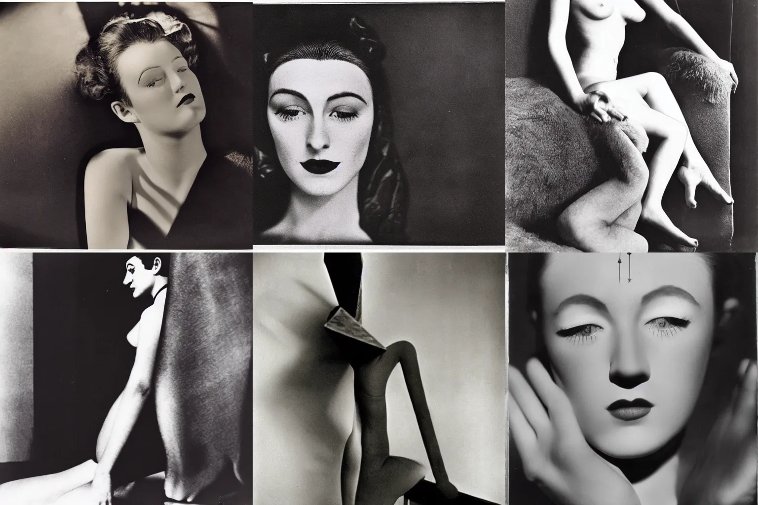 Prompt: photo by man ray