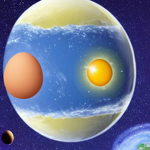 Image similar to egg earth in outer space