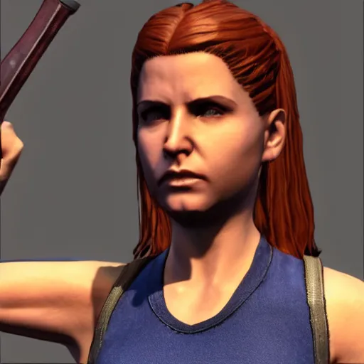 Prompt: Buffy Summers 3D character model in Mortal Kombat 11