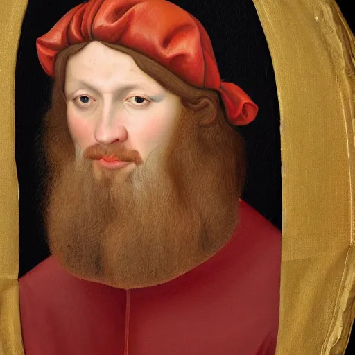Prompt: a renaissance style portrait painting of TheGrefg