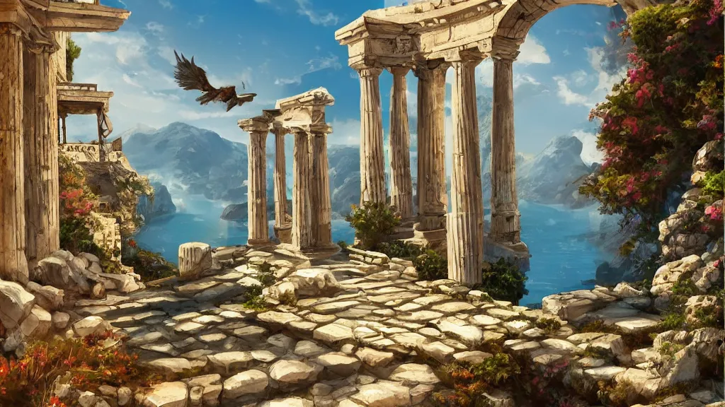 Image similar to old greece, fantasy artwork, award winning, very very very very very very very beautiful scenery, artstation