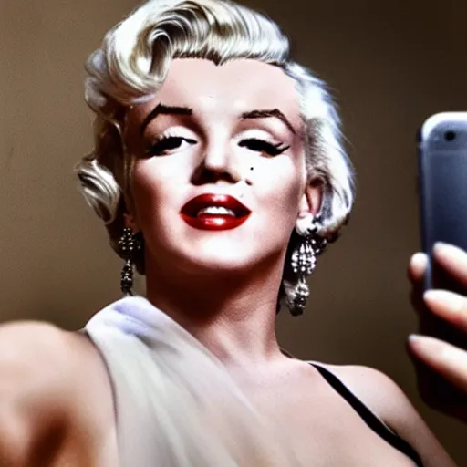Image similar to iPhone selfie of Marilyn Monroe in Los Angeles 2019