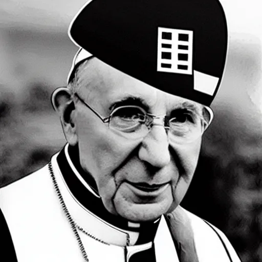 Prompt: pope john paul the second as a nazi soldier, realistic picture