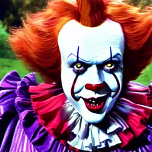 Image similar to Pennywise as Willy Wonka 4K quality super realistic