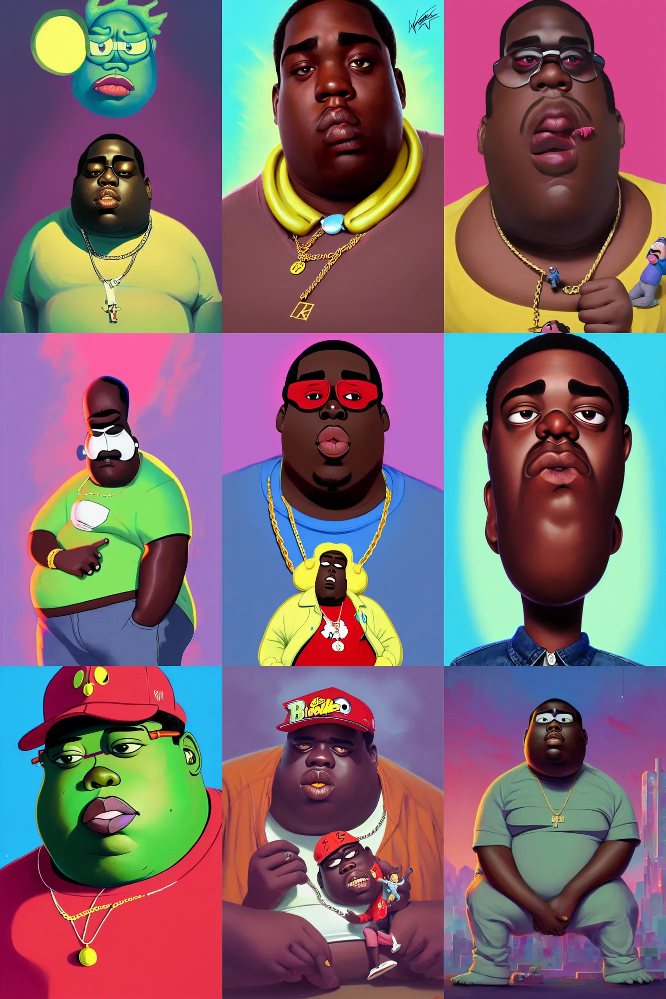Prompt: the notorious b. i. g. as sporky from toy story, rick and morty pickle rick, shaded lighting poster by magali villeneuve, artgerm, jeremy lipkin and michael garmash, rob rey and kentaro miura style, trending on art station