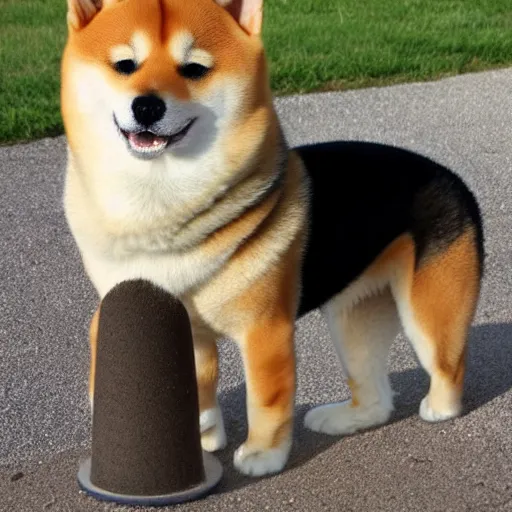 Prompt: shiba inu king