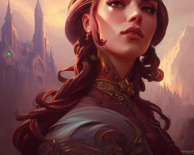 Image similar to lizkatz, 8 k, deep focus, d & d, fantasy, intricate, elegant, highly detailed, digital painting, artstation, concept art, matte, sharp focus, illustration, hearthstone, art by artgerm and greg rutkowski and alphonse mucha