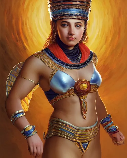 Image similar to Guy Fieri as a beautiful egyptian princess, gorgeous, portrait, powerful, intricate, beautiful, masterpiece, elegant, volumetric lighting, digital painting, highly detailed, artstation, sharp focus, illustration, William-Adolphe Bouguereau, Hajime sorayama, ruan jia