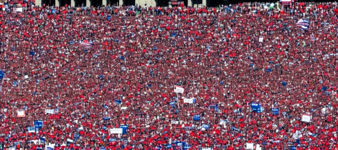 Image similar to a billion people at a trump rally