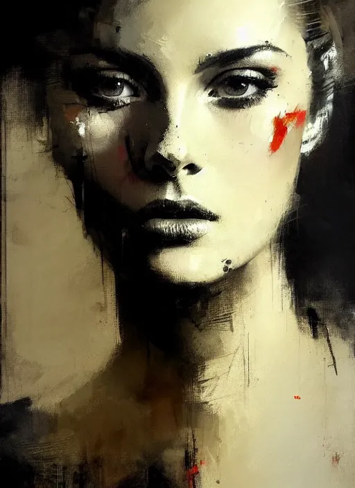 Image similar to painting of a gorgeous young woman in the style of Guy Denning, realistic, sharp focus, 8k high definition, insanely detailed, intricate, elegant, art by Guy Denning and Jeremy Mann