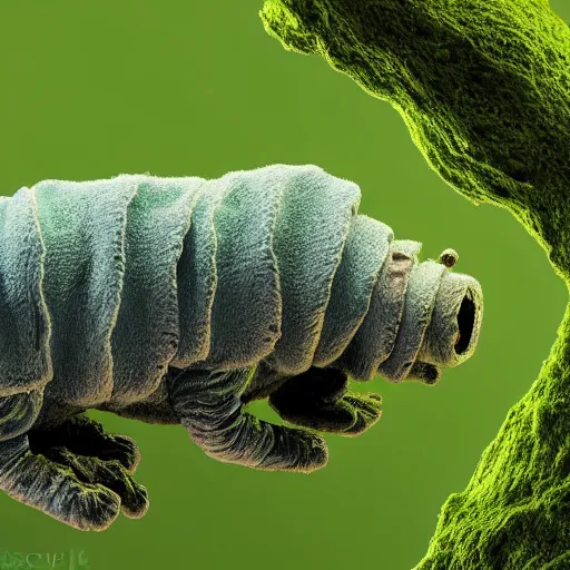 Image similar to Tardigrade-Moss-Piglet electron microscope capture, 4k, HD, Science Monthly photography