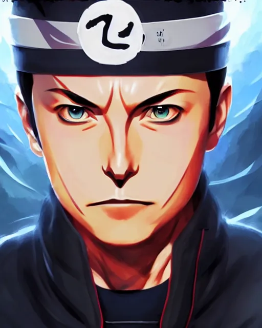 Image similar to elon musk in naruto as a hidden leaf village ninja, close up portrait, details, sharp focus, illustration, by jordan grimmer and greg rutkowski, trending artstation, pixiv, digital art