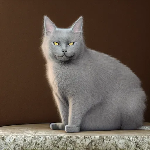 Image similar to nebelung cat, unreal engine, 4 k