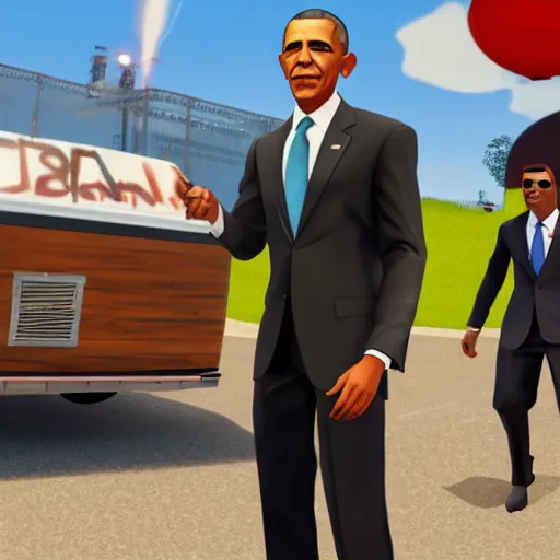 Image similar to barack obama fortnite skin