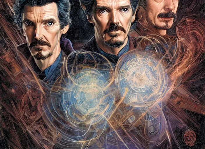 Prompt: a highly detailed [ doctor who!!!!!! ] portrait of stephen strange, james gurney, james jean