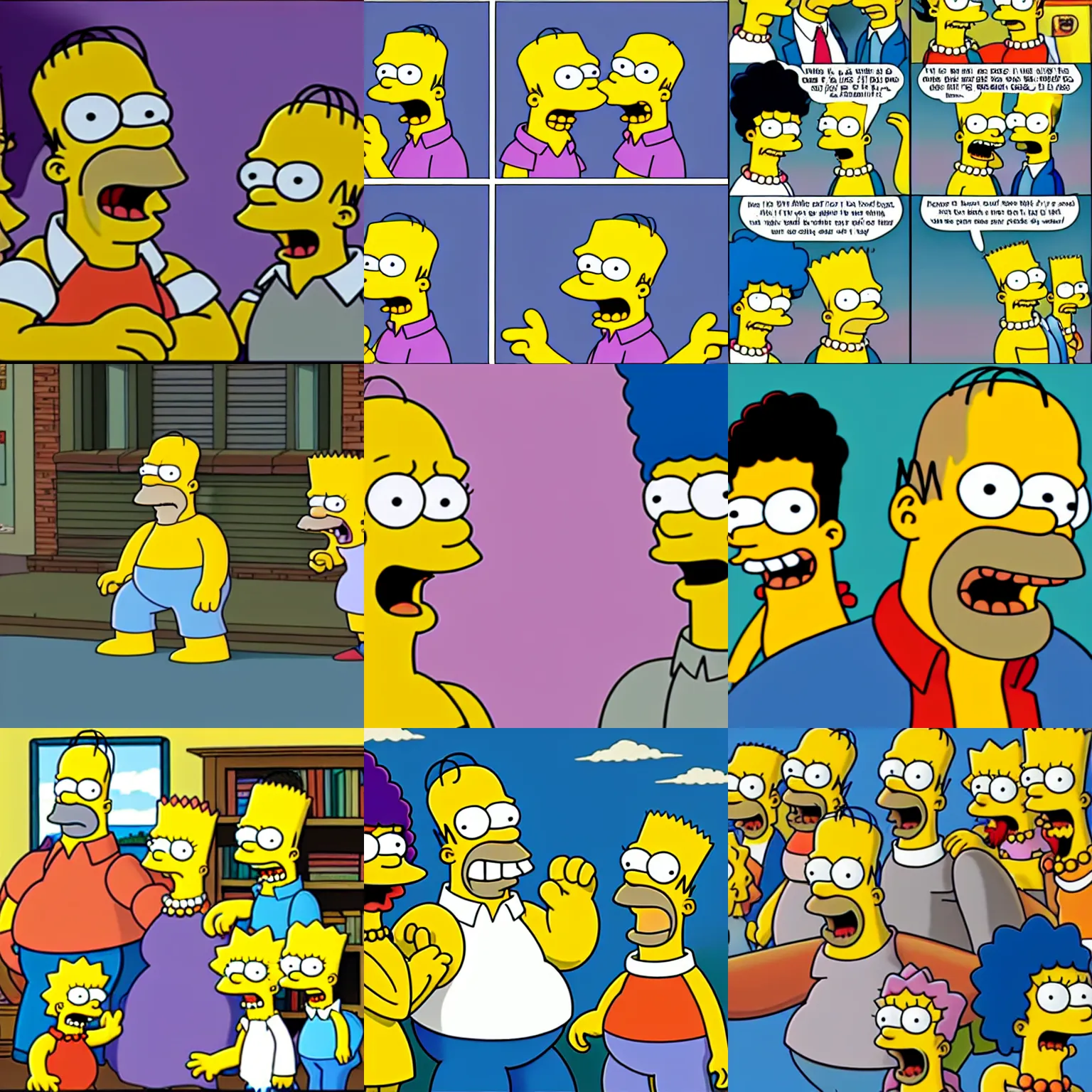 Prompt: the simpsons nelson laughing