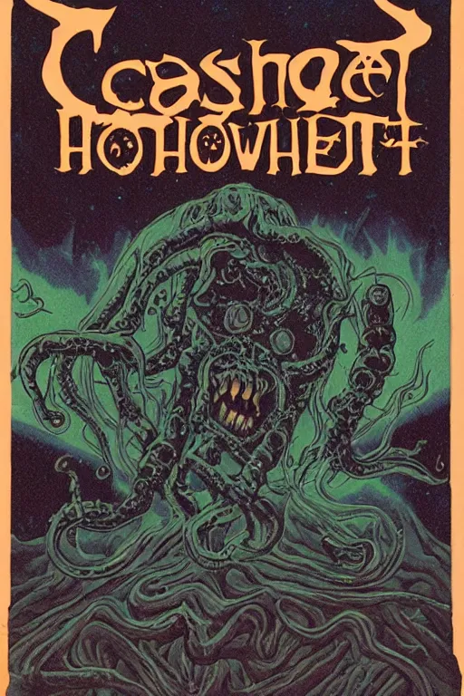 Prompt: Cosmic Horror by H. P. Lovecraft, retro dark vintage sci-fi