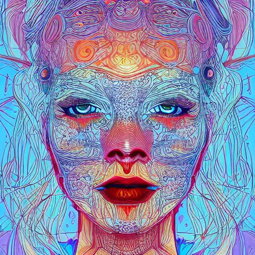 Image similar to a beautiful woman made up of carrots and blueberries, an ultrafine detailed illustration by james jean, intricate linework, bright colors, final fantasy, behance contest winner, vanitas, angular, altermodern, unreal engine 5 highly rendered, global illumination, radiant light, detailed and intricate environment