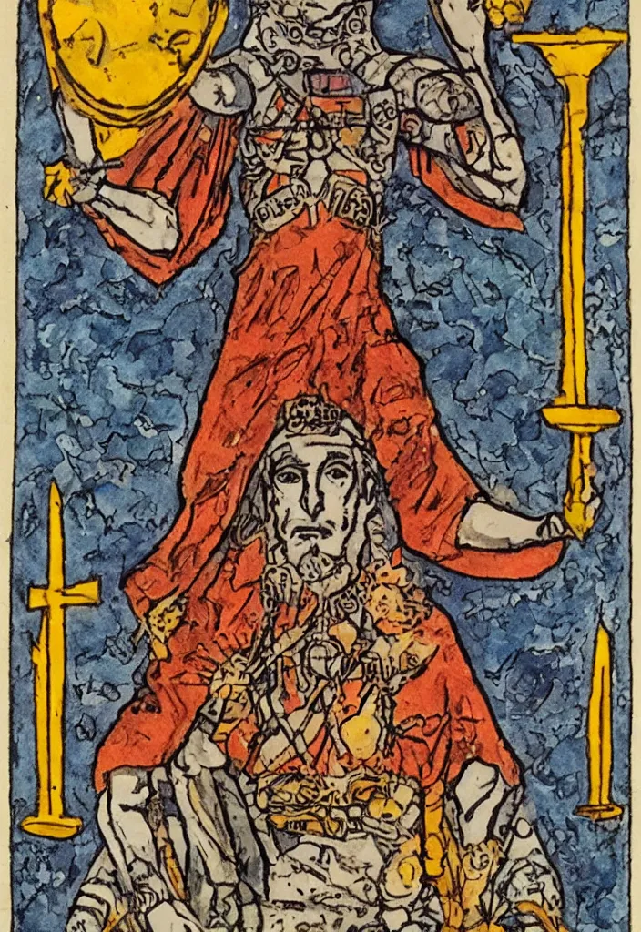 Prompt: Geoffrey Hintonas tarot Hierophant