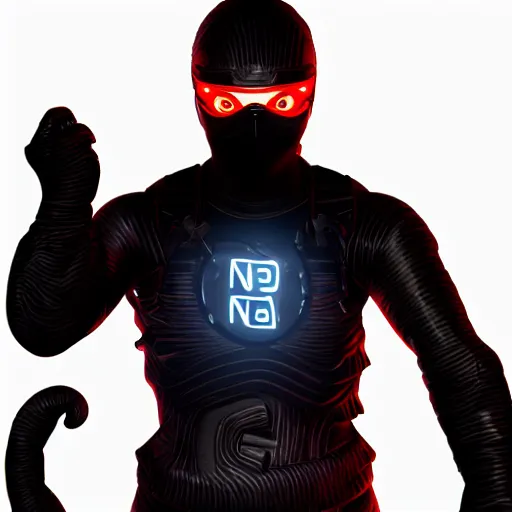 Prompt: cyber ninja highly detailed, dramatic lighting, cinematic, 4k