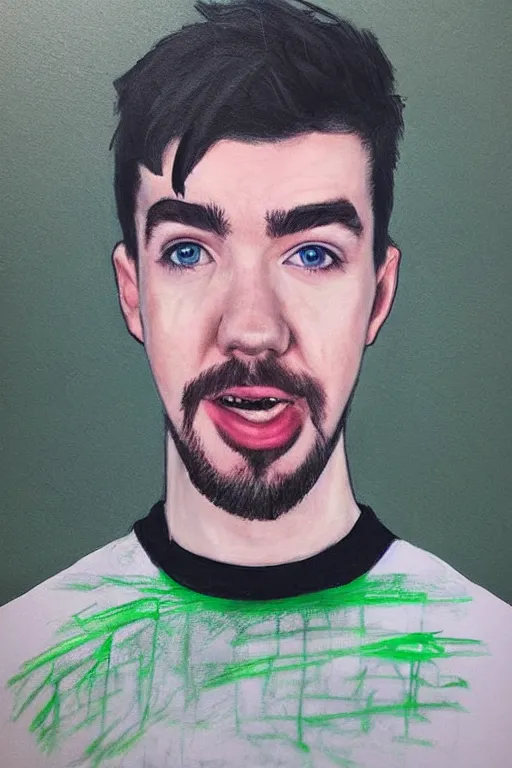 Image similar to Sean McLoughlin, Jacksepticeye, Irish Youtuber, solo portrait, let's gooooo! 🎨🖌️