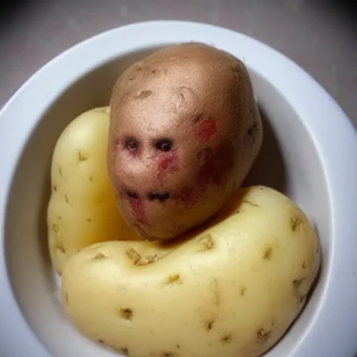 Image similar to harry potter inside of a potato.