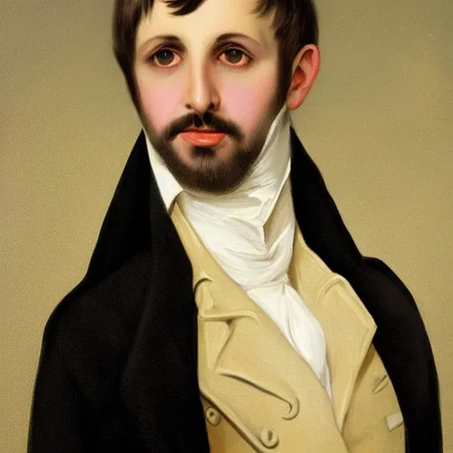 Image similar to regency era painting of a young ringo starr by adam buck