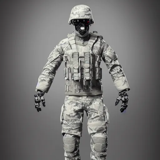 Prompt: full body portrait of future soldier, arabic, male, cybernetic, glowing particles, sinister, perfect, symmetrical, photo realism, hyper realistic, ultra - realistic, 8 k, insanely detailed and intricate, unreal engine 5 — w 4 0 9 6 — h 2 1 6 0