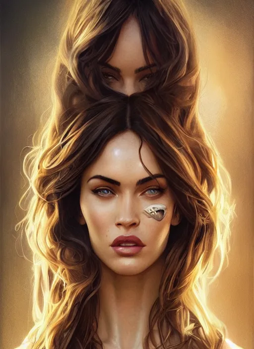 Prompt: symmetry!! megan fox, machine parts embedded into face, intricate, elegant, highly detailed, digital painting, artstation, concept art, smooth, sharp focus, illustration, art by artgerm and greg rutkowski and alphonse mucha, 8 k