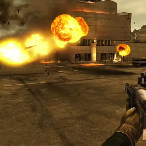 Image similar to Modern Warfare 2 tactical nuke called by Luigi in game screenshot