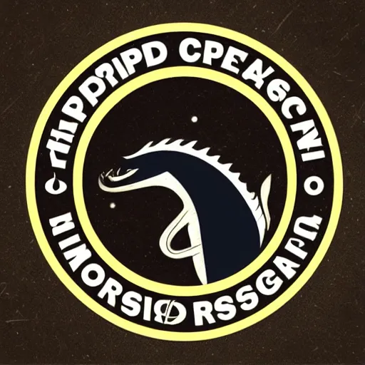 Prompt: a logotype for cryptid research organisation