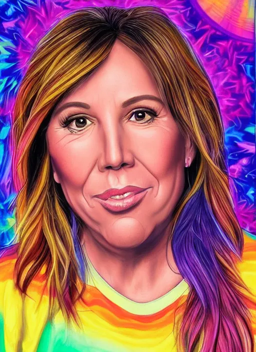 Prompt: highly detailed ultra realistic portrait of discheveled alex jones by lisa frank