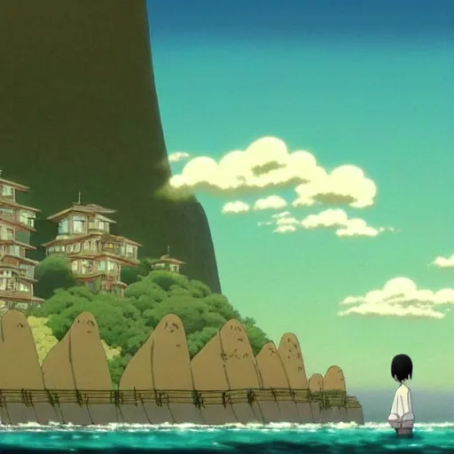 Prompt: A beautiful landscape from Spirited Away (2001)