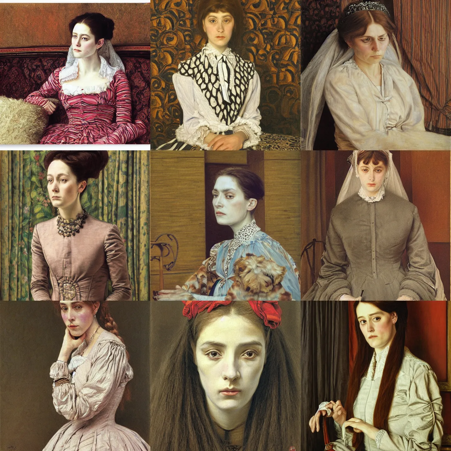 Prompt: a sad duchess, tissot, oil on canvas