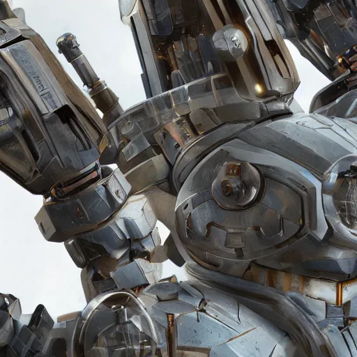 Image similar to Walter White wearing cybernetic battle armor, highly detailed, centered, concept art, 8k octane render