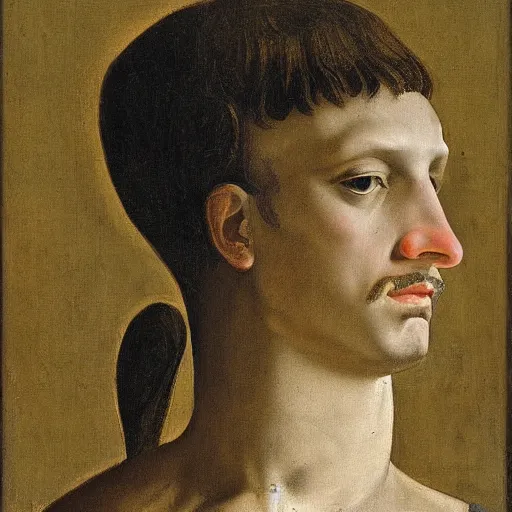 Image similar to a painting of a man with the head of a horse, by Agnolo Bronzino