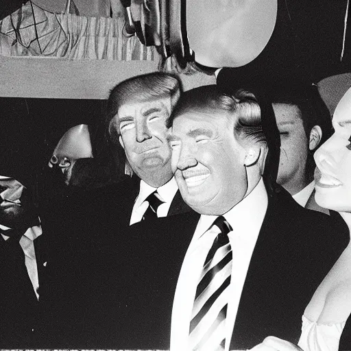 Prompt: studio photo of Trump in night club, by Leibowitz, detailed, photorealistic