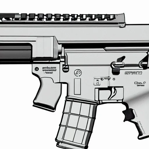 Image similar to technical sketch of an AR-15