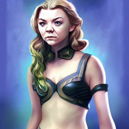 Image similar to Natalie Dormer as a League of Legends champion. Digital Art