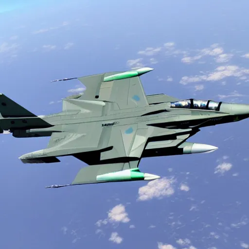 Prompt: ADF-01 FALKEN fighter in flight, Ace Combat, beautiful, intricate