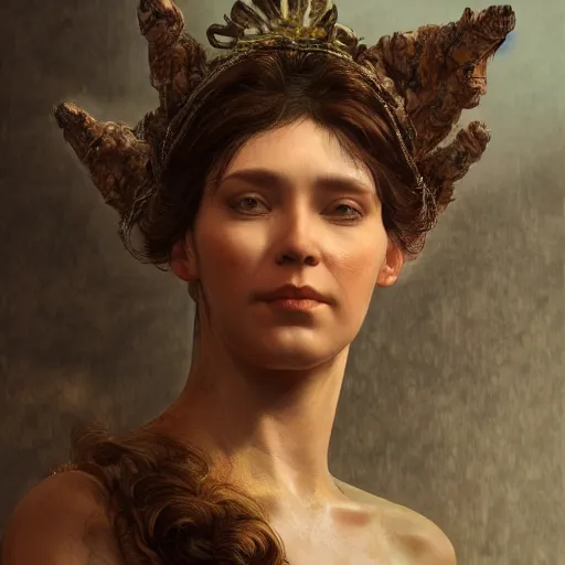 Image similar to closeup portrait of a Woman with four arms, inspired by Ferdinand Knab, artstation, 8k, photorealism