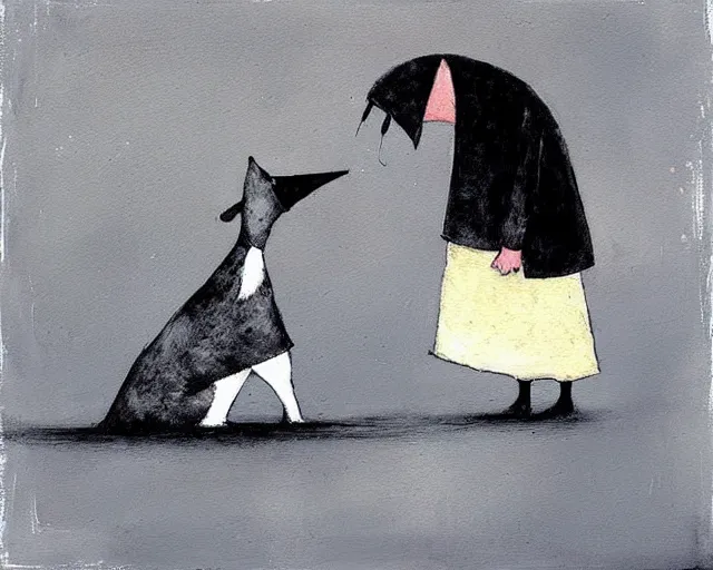 Image similar to a painting by sam toft