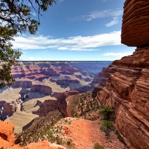 Prompt: ultra wide angle view of the grand canyon at duck