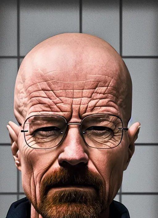 Image similar to img _ 1 1 5 2. jpg. walter white morning selfie. just woke up. candid, confused, looking at camera, snapchat, instagram, hashtags, front camera, tiktok, popular, realistic, real life