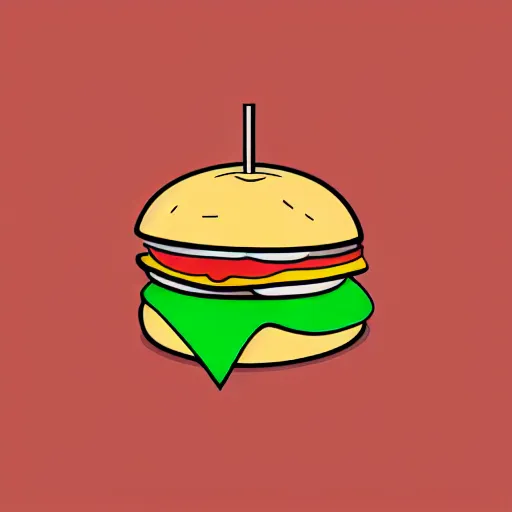 Image similar to pop art illustration of a cheeseburger, adobe illustrator