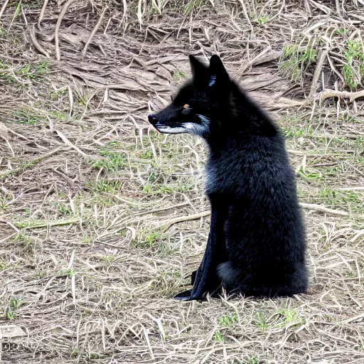 Prompt: black fox