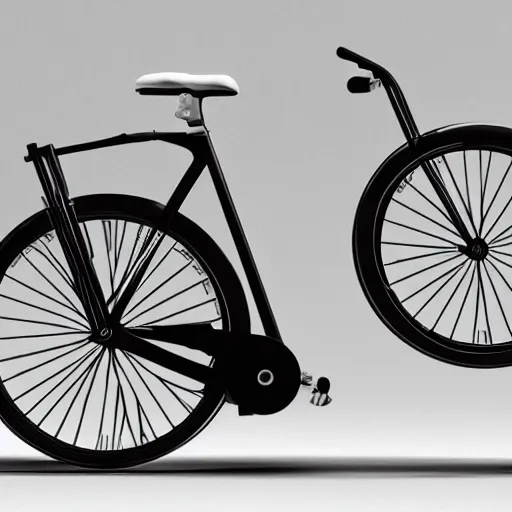 Image similar to planetary bicycles for travelling through space, global illumination