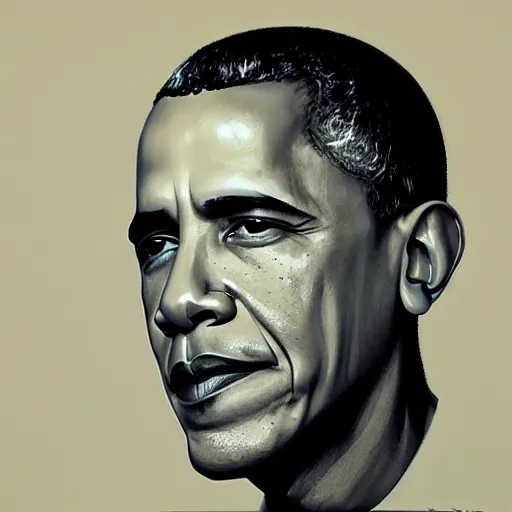 Image similar to barack obama by ruan jia, portrait