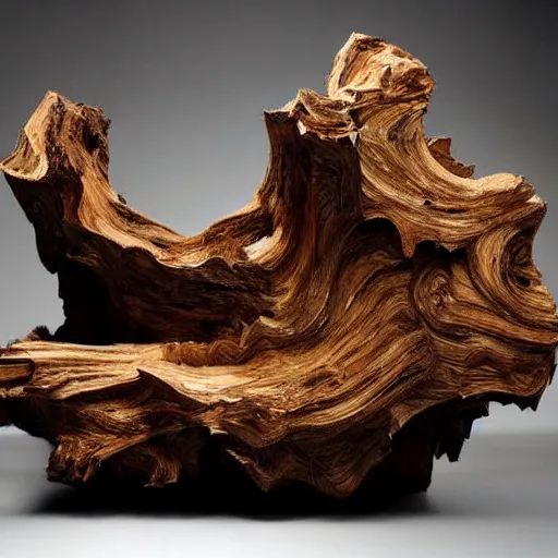 Prompt: a wood masterpiece symbolizing the unknown